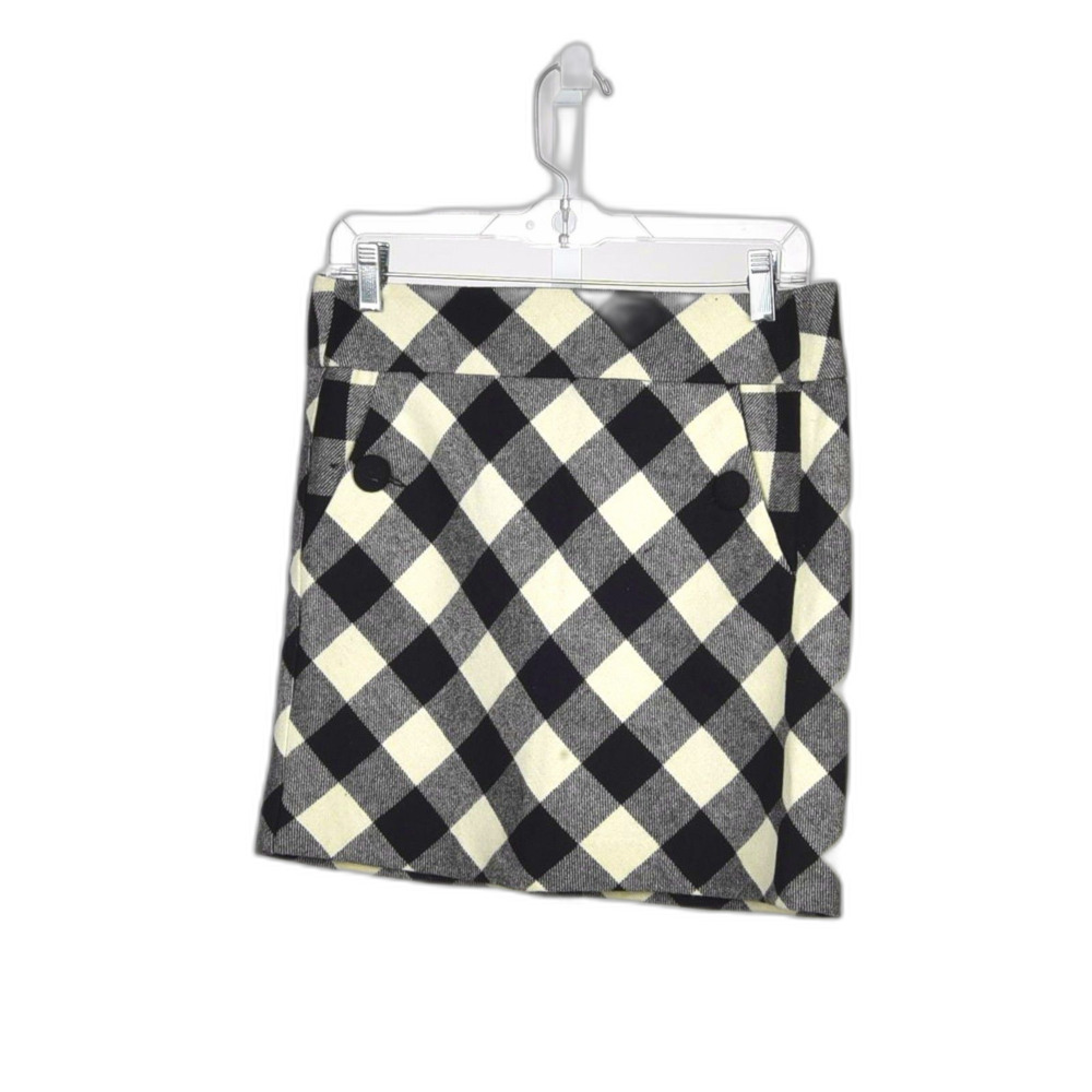 Esprit Black / White Buffalo Plaid Pencil Mini Skirt Size 4